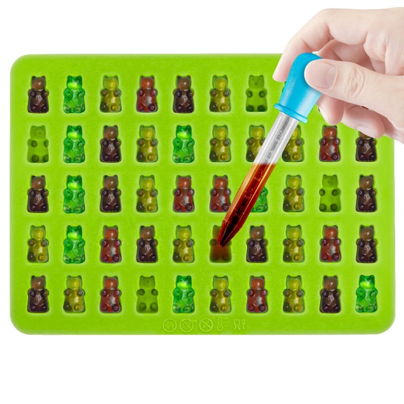 SENHAI Candy Silicone Molds & Ice Cube Trays, SENHAI 3 Pack Gumdrop Jelly Molds, Chocolate Molds, Soap Molds - Bear - Image 2